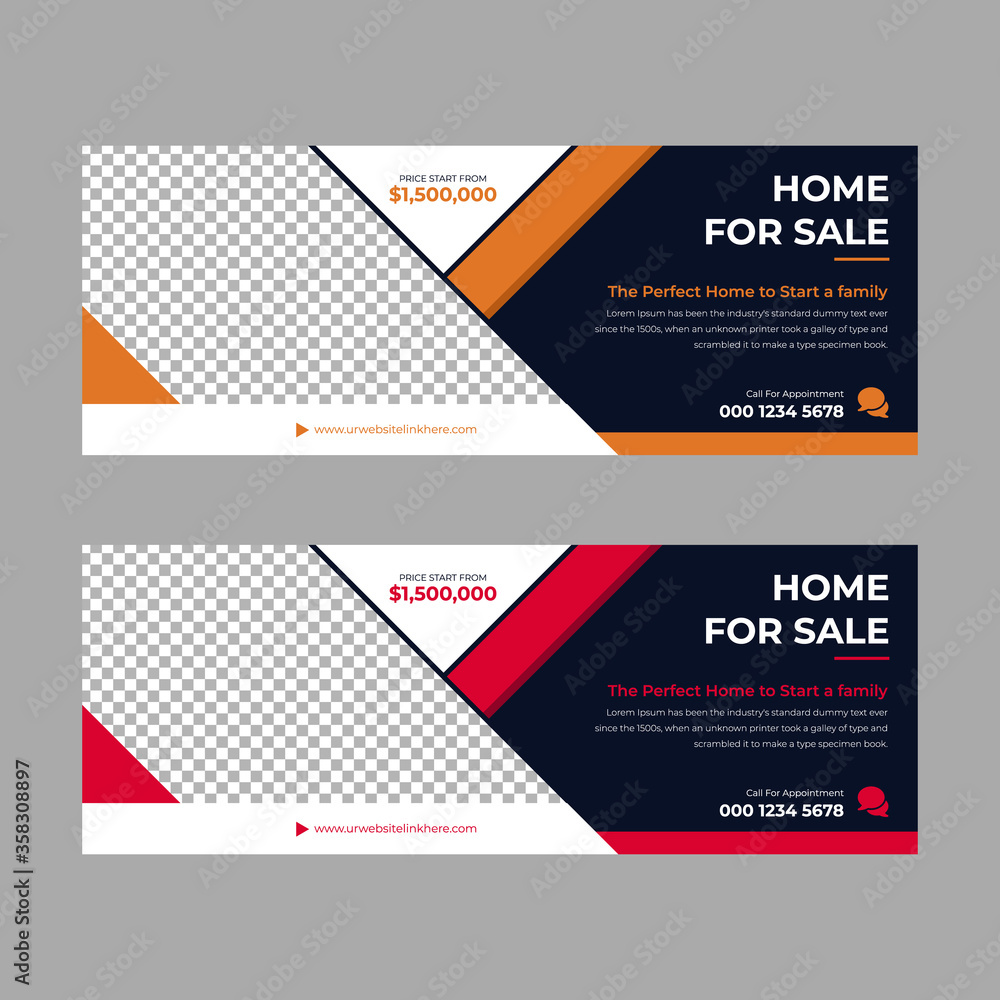Real Estate Agent social media cover template Real Estate Agent social media cover template