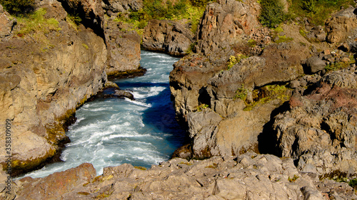 Bornafoss waterfall in Iceland