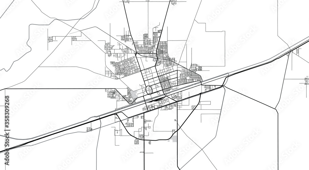 Urban vector city map of Sahiwal, Pakistan, Asia. Urban vector city map of Sahiwal, Pakistan, Asia.