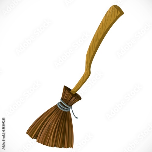 Broom for flying isolated on a white background © Azuzl
