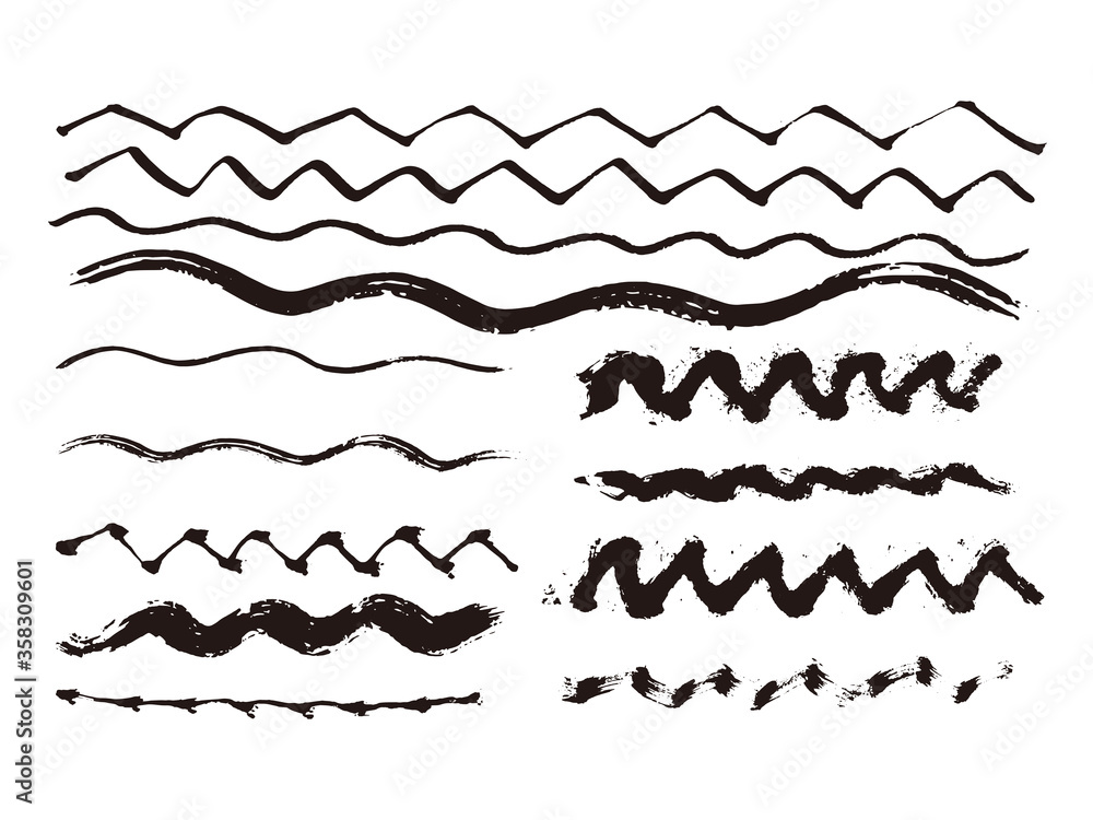 Obraz premium 筆書きパーツ2