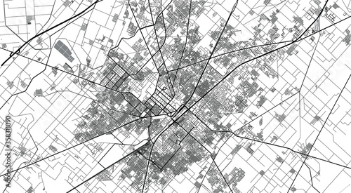 Urban vector city map of Faisalabad  Pakistan  Asia.