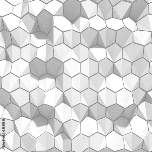 Fototapeta Naklejka Na Ścianę i Meble -  White Geometric Poligon Abstract Background