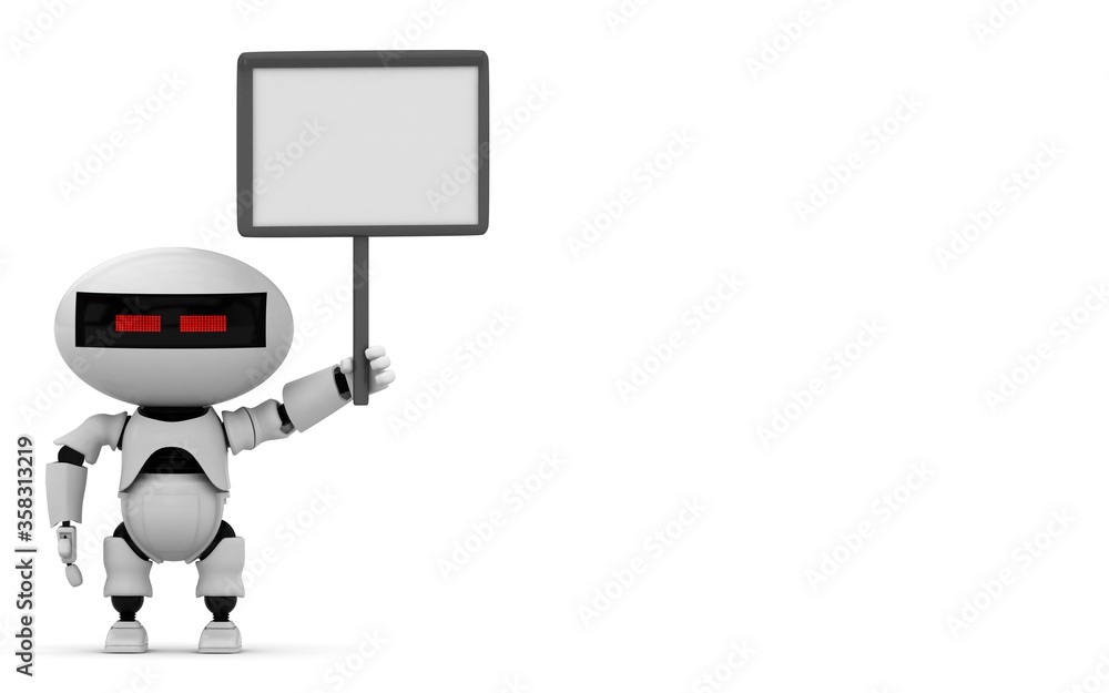 Robot 3d rendering illustration on white background. Droid 3d rendering. Technic science and futuristic background. Robot 3d rendering illustration on white background. Droid 3d rendering. Technic science and futuristic background.