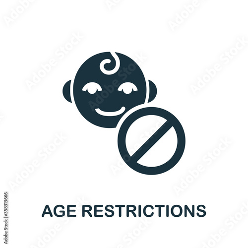 Age Restrictions icon. Simple element from child development collection. Creative Age Restrictions icon for web design, templates, infographics and more