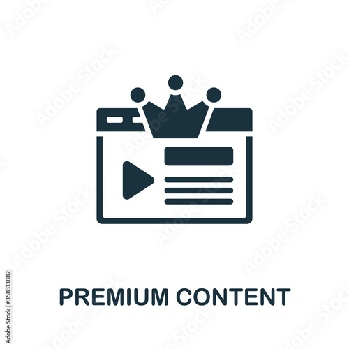 Premium Content icon. Simple element from content marketing collection. Creative Premium Content icon for web design, templates, infographics and more