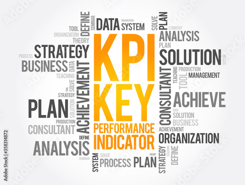 KPI - Key Performance Indicator word cloud, business concept background