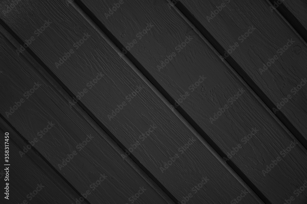 Obraz premium Old black wooden plank