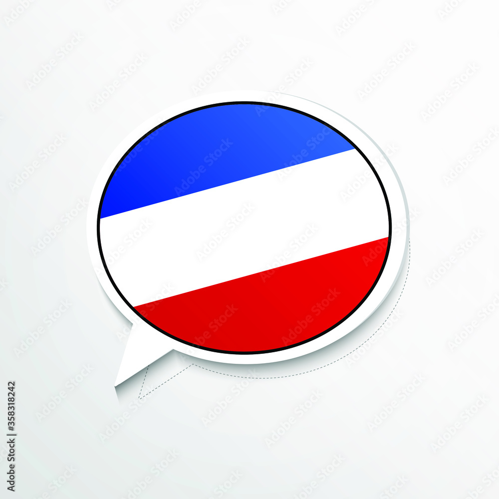Elegant Los Altos country flag on speech bubble. Abstract languages concept flat illustration Elegant Los Altos country flag on speech bubble. Abstract languages concept flat illustration