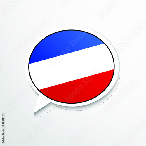 Free Download Elegant Los Altos country flag on speech bubble. Abstract languages concept flat illustration - GFXLoad