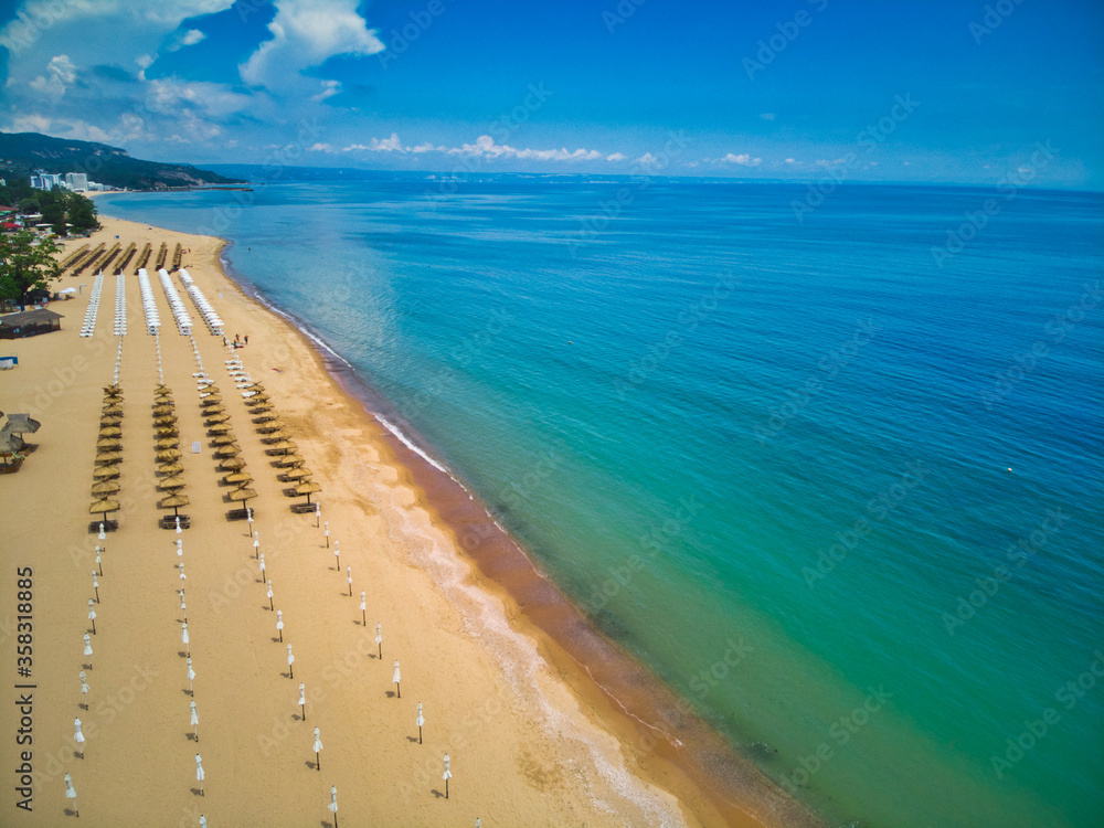 Golden Sands beach from above.
Black sea Bulgaria - obrazy, fototapety, plakaty 