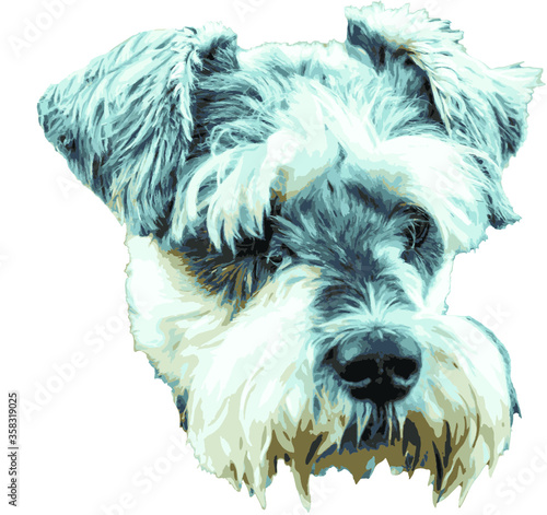 Vector image of a dog head