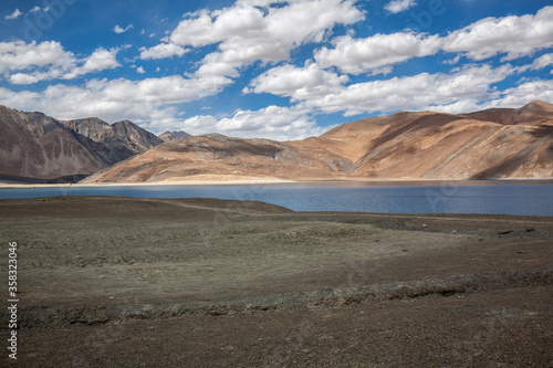 Pangong Tso or Pangong Lake in Ladakh, India