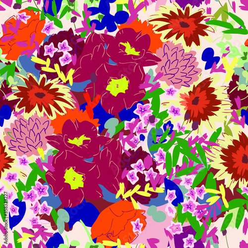 flower modern design.flower drawing as vector art.