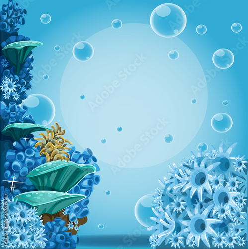 Deep sea blue background