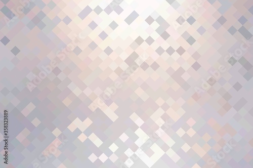 Holey pixel texture. Geometric pattern. Light pastel mosaic background.
