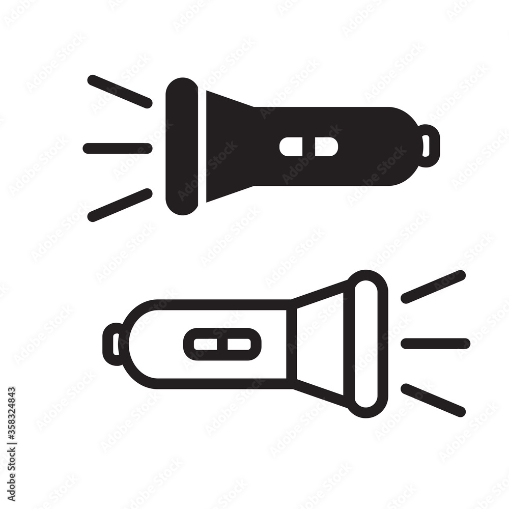 flashlight icon vector design illustration flashlight icon vector design illustration