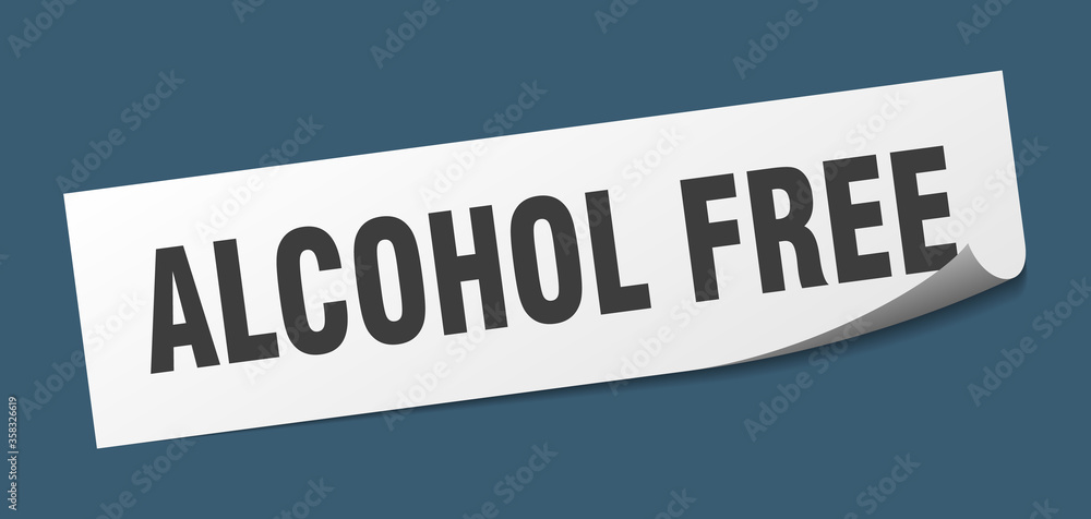 alcohol free sticker. alcohol free square isolated sign. alcohol free label alcohol free sticker. alcohol free square isolated sign. alcohol free label