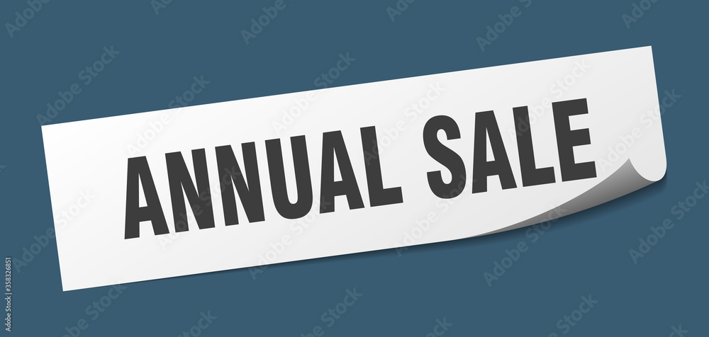 annual sale sticker. annual sale square isolated sign. annual sale label