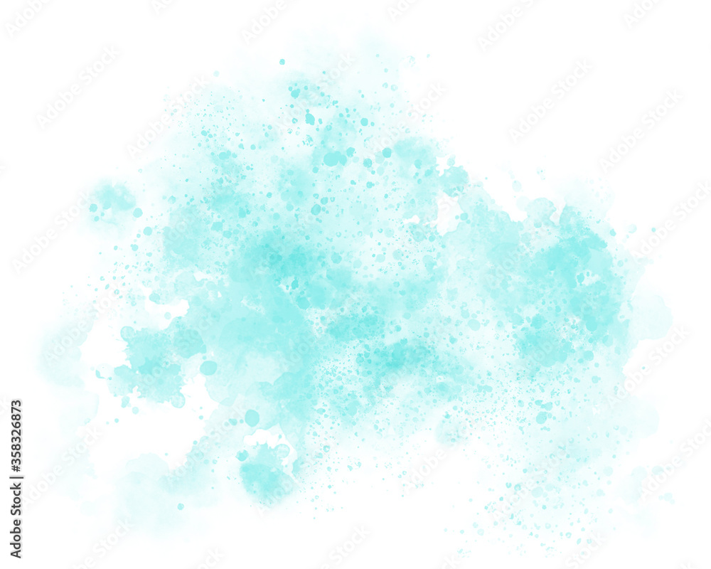 Watercolor splash texture on white background