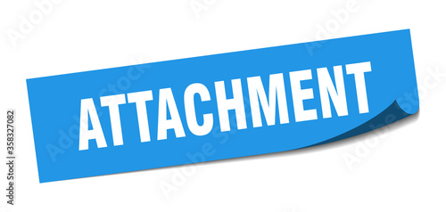 attachment sticker. attachment square isolated sign. attachment label