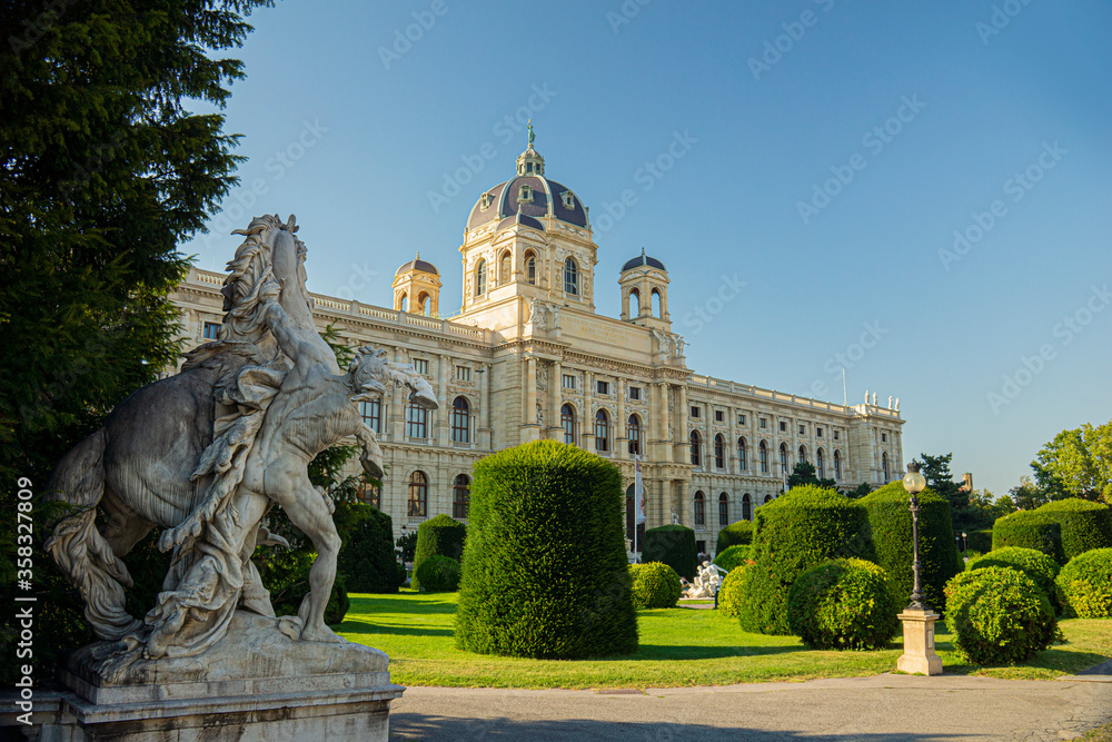 Naklejka premium View of the Natural History Museum in Vienna, Austria