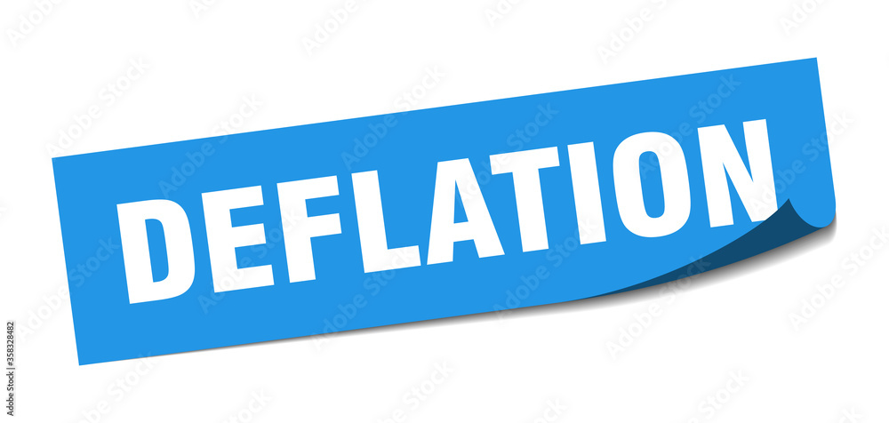 deflation sticker. deflation square isolated sign. deflation label