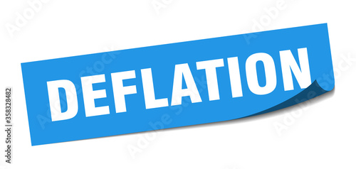 deflation sticker. deflation square isolated sign. deflation label