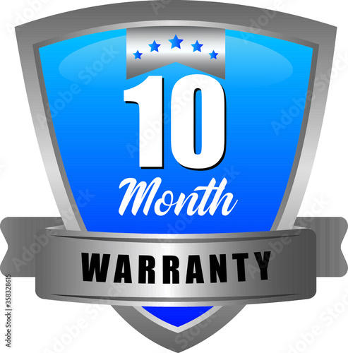 10 Year warranty stamp vector logo images, Warranty vector stock photos, Warranty vector illustration of logo.