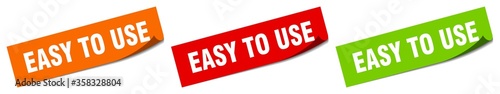 easy to use sticker. easy to use square isolated sign. easy to use label