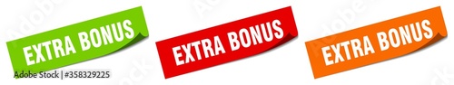 extra bonus sticker. extra bonus square isolated sign. extra bonus label