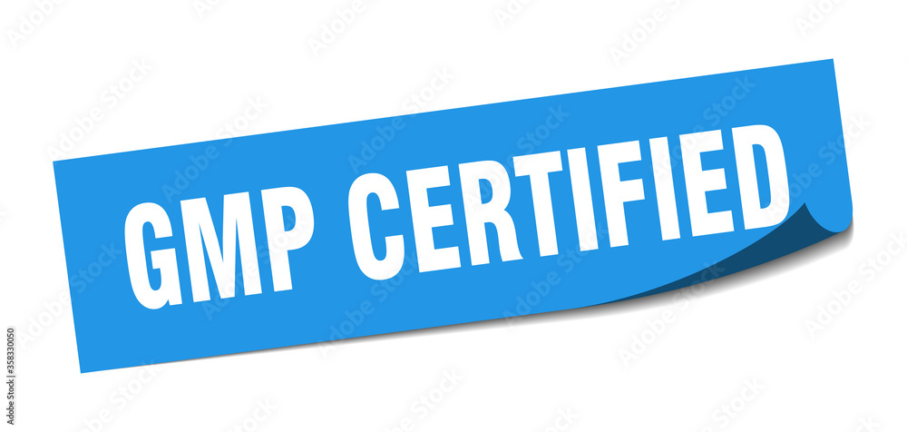 gmp certified sticker. gmp certified square isolated sign. gmp certified label