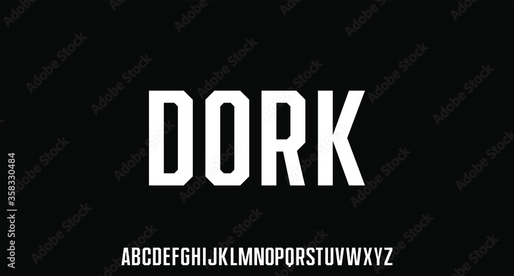 DORK- CONDENSED GEOMETRIC SPORTY FONT