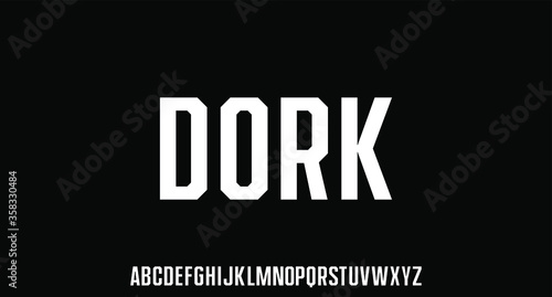DORK- CONDENSED GEOMETRIC SPORTY FONT