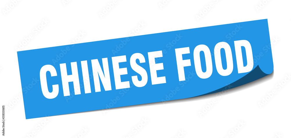 chinese food sticker. chinese food square isolated sign. chinese food label