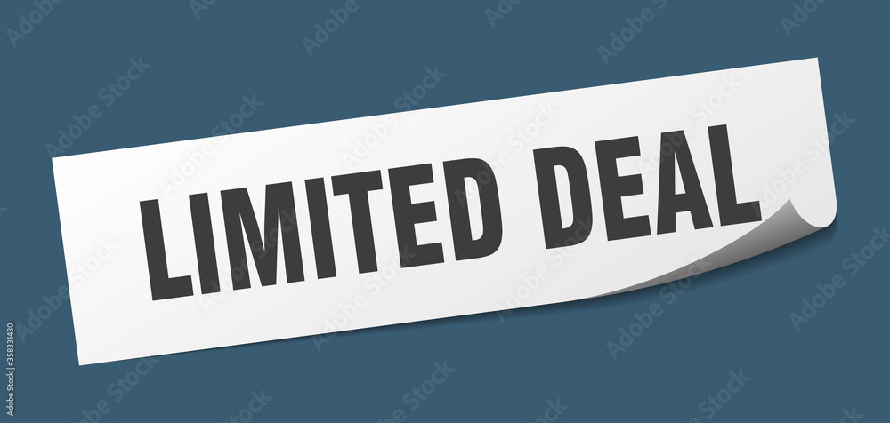 limited deal sticker. limited deal square isolated sign. limited deal label