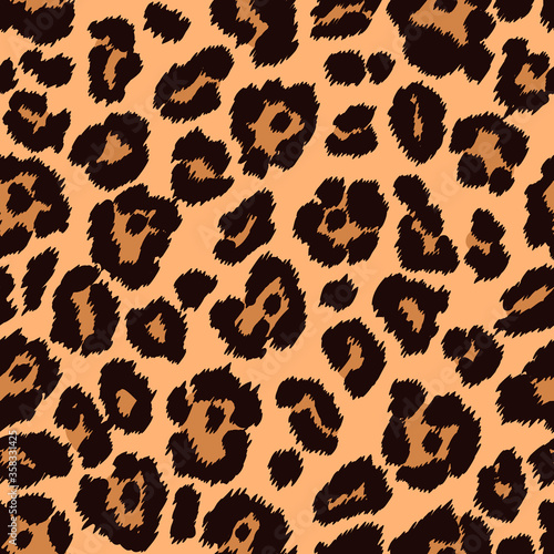 Animal print, leopard texture. Endless texture for fabric and paper print, scrapbooking. Wild cat african safari design.