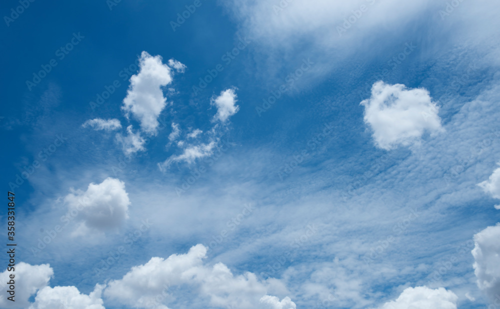 Sky with blue and white clouds on day light. Sky with blue and white clouds on day light.