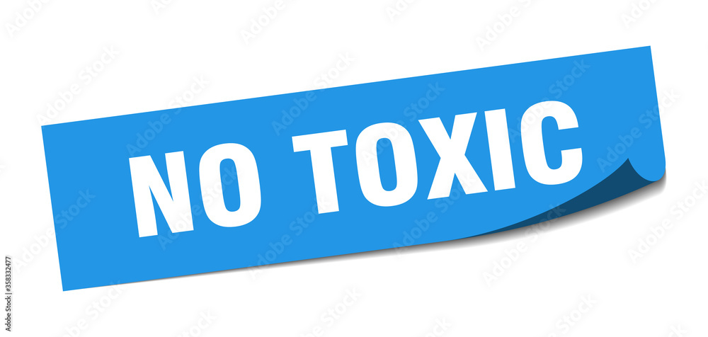 no toxic sticker. no toxic square isolated sign. no toxic label
