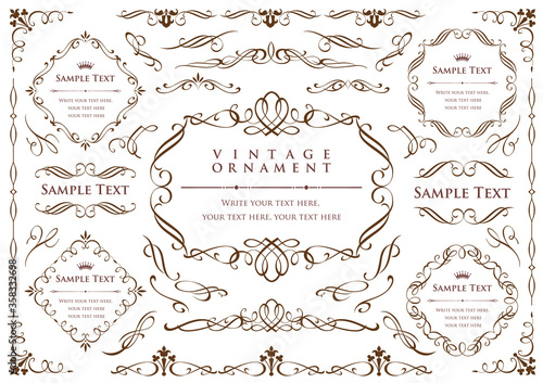 calligraphic design elements and page decoration