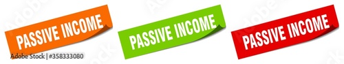 passive income sticker. passive income square isolated sign. passive income label