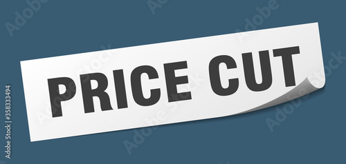 price cut sticker. price cut square isolated sign. price cut label