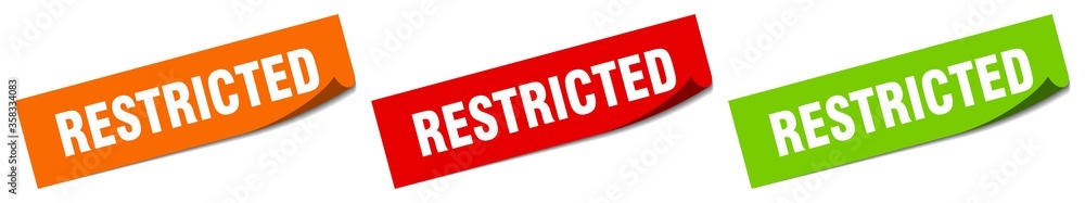 restricted sticker. restricted square isolated sign. restricted label restricted sticker. restricted square isolated sign. restricted label