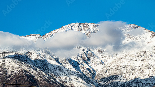 snow covered mountains