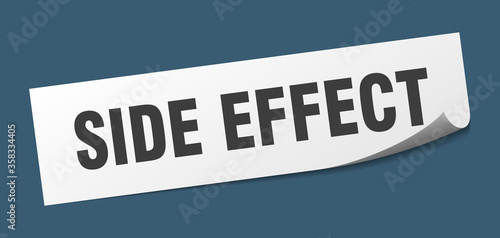 side effect sticker. side effect square isolated sign. side effect label