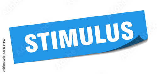 stimulus sticker. stimulus square isolated sign. stimulus label