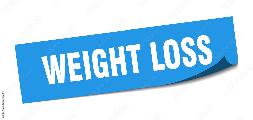 weight loss sticker. weight loss square isolated sign. weight loss label