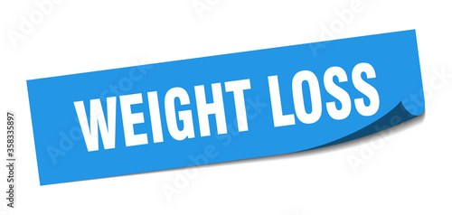 weight loss sticker. weight loss square isolated sign. weight loss label