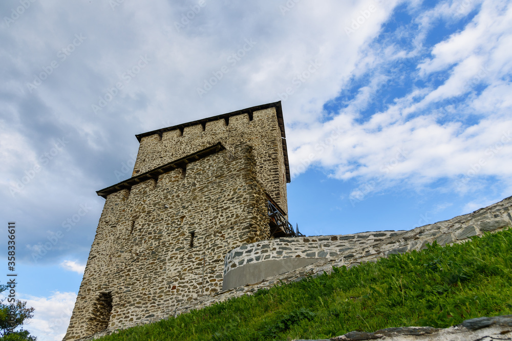Vrsac, Serbia - June 04, 2020: Vrsac fortress in Serbia. Landmark architecture on Vojvodina district. Vrsac Castle formerly known as Vrsac, Serbia - June 04, 2020: Vrsac fortress in Serbia. Landmark architecture on Vojvodina district. Vrsac Castle formerly known as