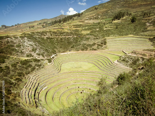 Traditional agricultural system in Peru. Sacred Valley of the Incas, Peru.